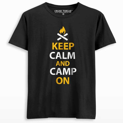 Keep Calm And Camp On Men's Printed T-shirt - Crunk Thread