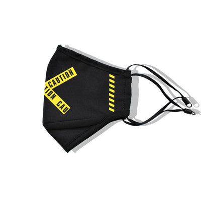 Caution Face Mask With Nose Clip & Adjustable Ear Loop - Crunk Thread
