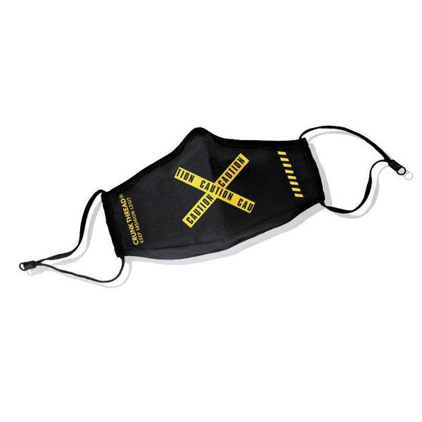 Caution Face Mask With Nose Clip & Adjustable Ear Loop - Crunk Thread