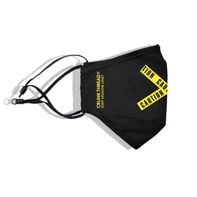 Caution Face Mask With Nose Clip & Adjustable Ear Loop - Crunk Thread