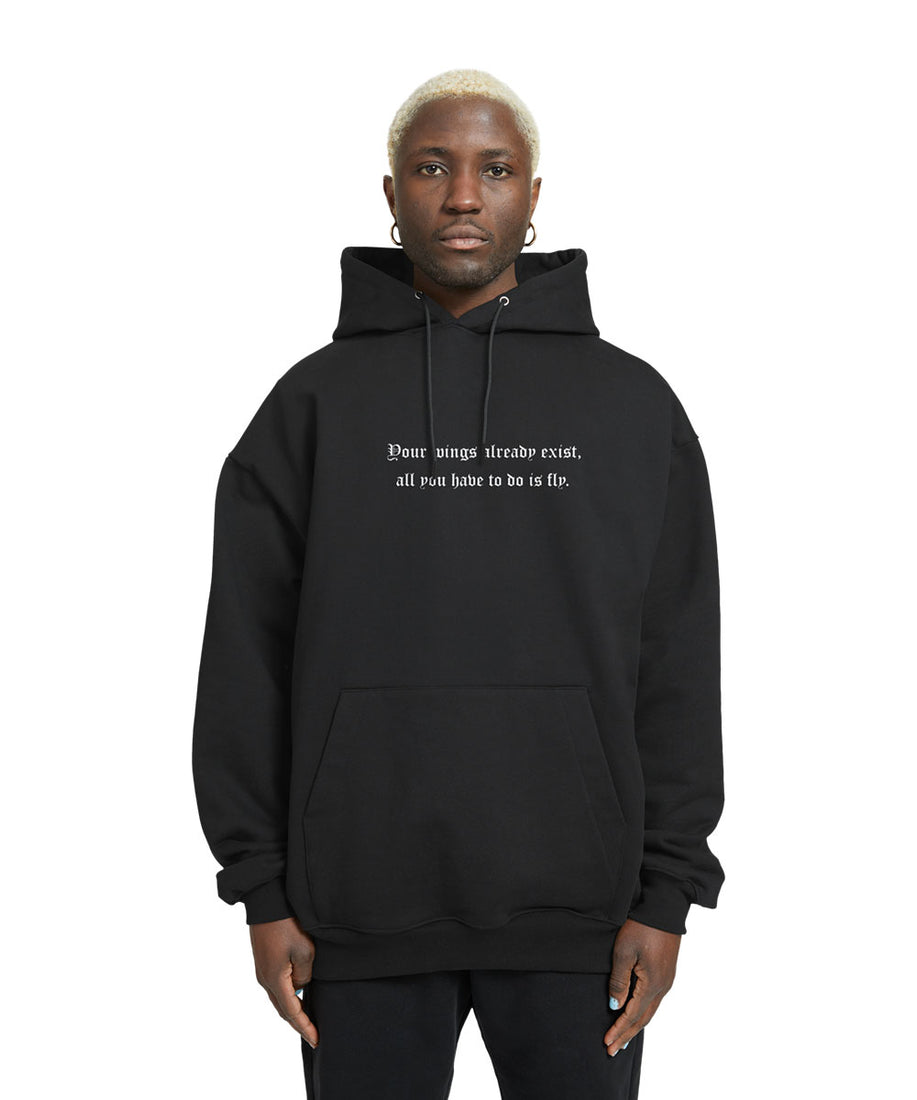 Crunk Thread Angel Wings Relaxed Fit Drop Shoulder Hoodie - Crunk Thread