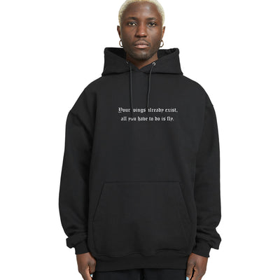 Crunk Thread Angel Wings Relaxed Fit Drop Shoulder Hoodie - Crunk Thread