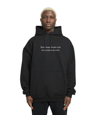 Crunk Thread Angel Wings Relaxed Fit Drop Shoulder Hoodie - Crunk Thread