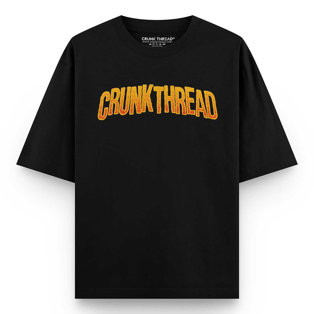 Skull Fire Crunk Thread Oversized T-shirt