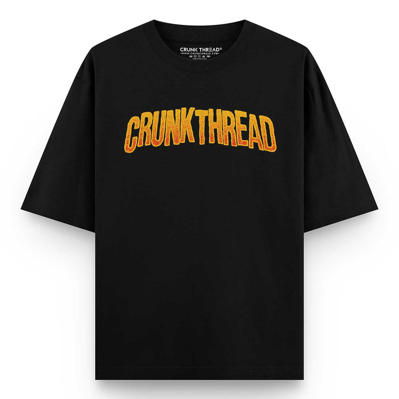 crunk-thread-skull-fire-oversized-t-shirt-front - Crunk Thread