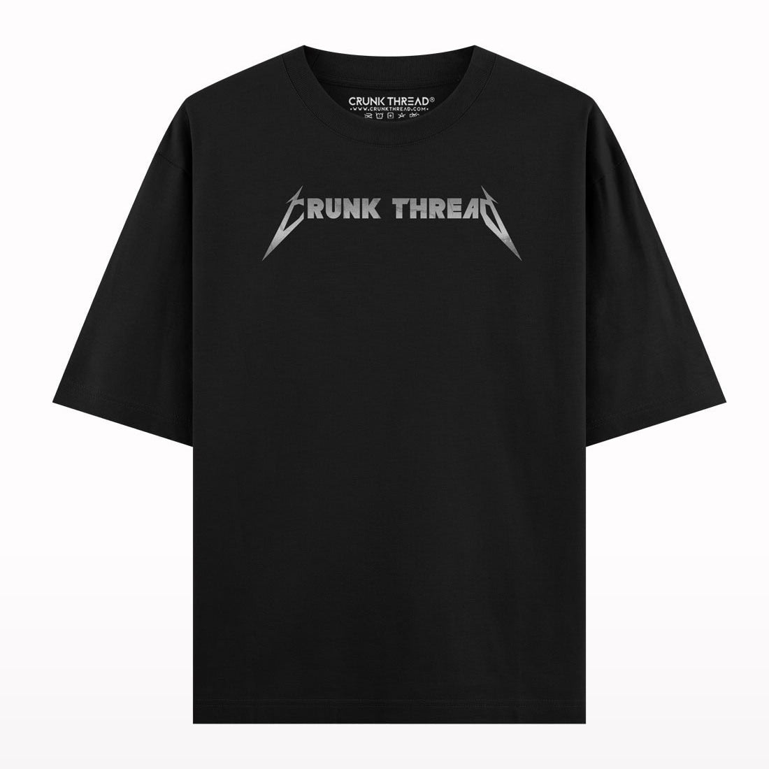 Crunk Thread Skull Heavy Metal Oversized T-shirt - Crunk Thread