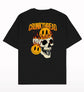 Skull Fire Crunk Thread Oversized T-shirt