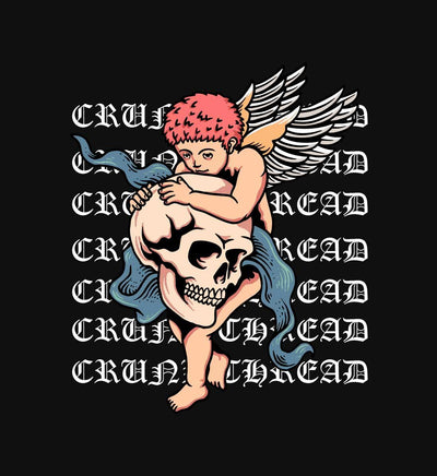 Cupid & Skull Oversized T-shirt - Crunk Thread
