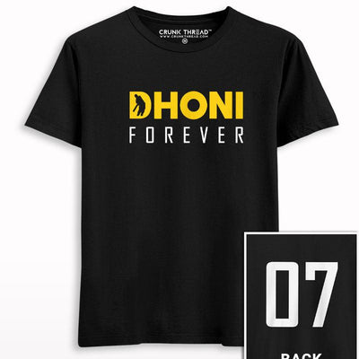 Dhoni Forever Front-Back Half Sleeve T-shirt - Crunk Thread