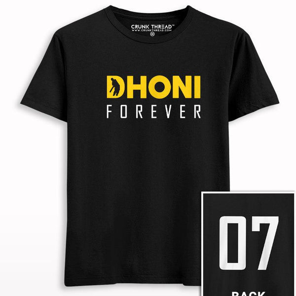 Dhoni Forever Front-Back Half Sleeve T-shirt - Crunk Thread