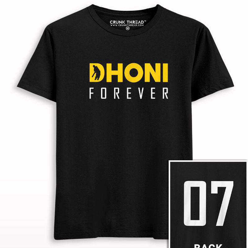 Dhoni Forever Front-Back Half Sleeve T-shirt