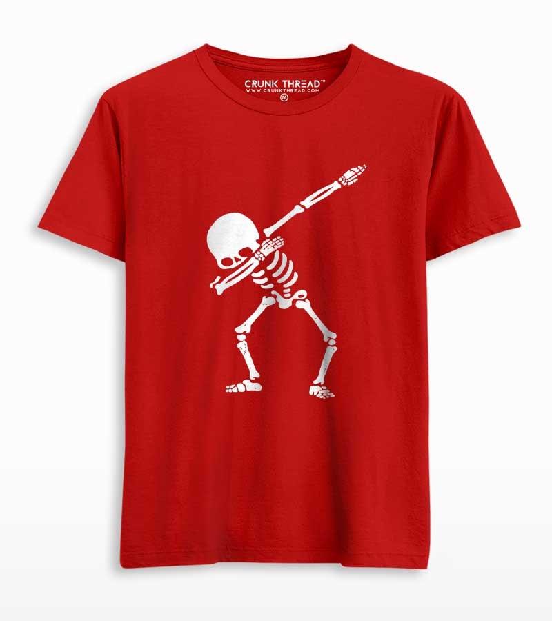 Dabbing Skeleton Men's Printed T-shirt - Crunk Thread