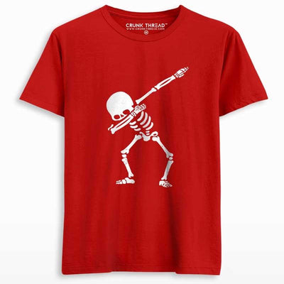 Dabbing Skeleton Men's Printed T-shirt - Crunk Thread