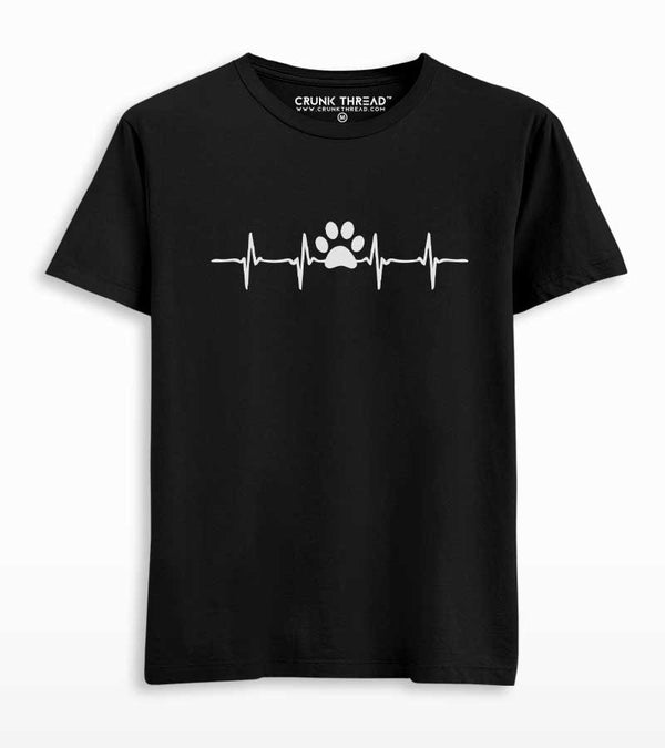 Dog Paw Heartbeat T-shirt