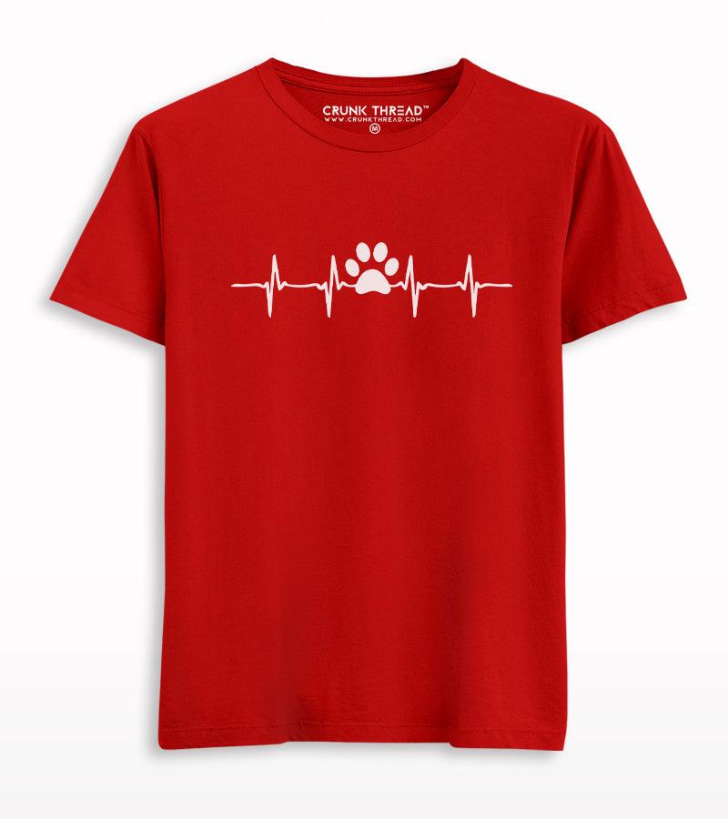 Dog Paw Heartbeat T-shirt - Crunk Thread