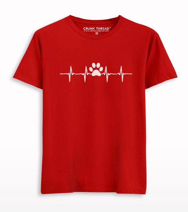 Dog Paw Heartbeat T-shirt