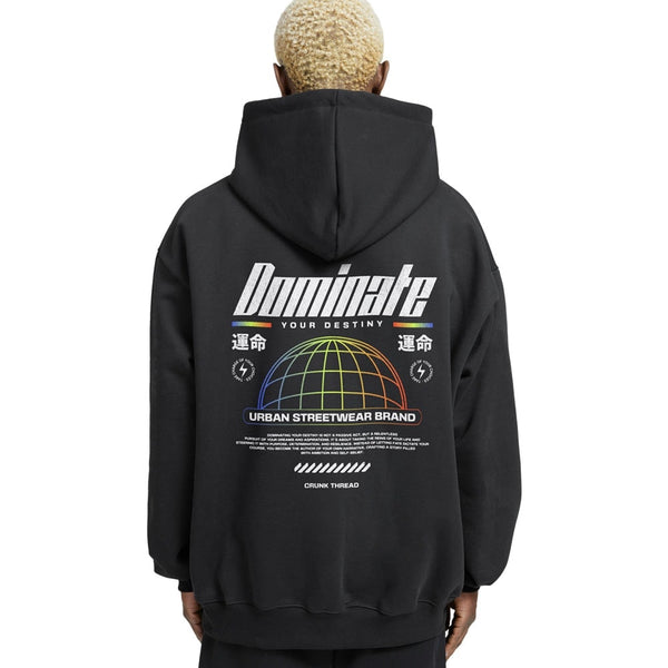 Dominate Y2k Relaxed Fit Drop Shoulder Hoodie - Crunk Thread