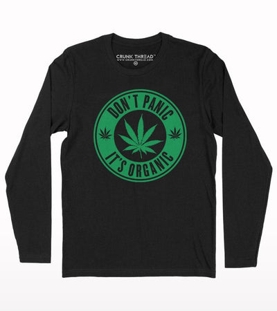 Dont panic its organic full sleeve T-shirt - Crunk Thread