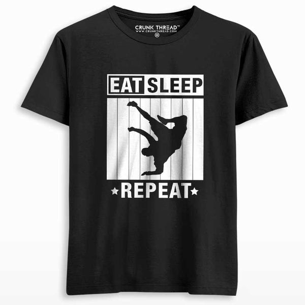 Eat Sleep BBoy Repeat Men's Printed T-shirt - Crunk Thread