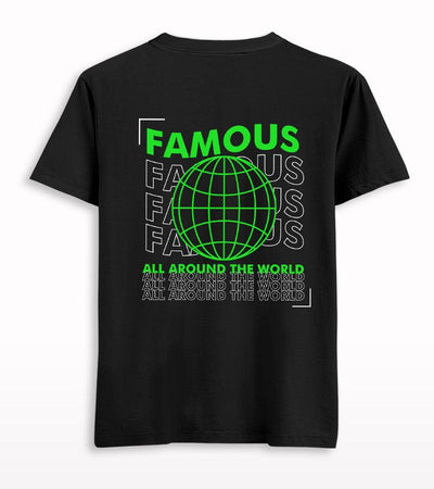 Famous Worldwide Front-Back Printed T-shirt - Crunk Thread