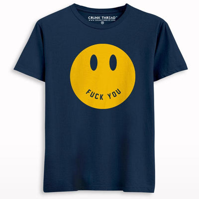 Fuck You Smiley Graphic Pinted T-shirt - Crunk Thread