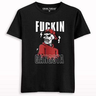 Fuckin Gangsta Graphic Printed T-shirt - Crunk Thread
