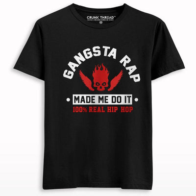 Gangsta Rap Made Me Do It Men's Printed T-shirt - Crunk Thread