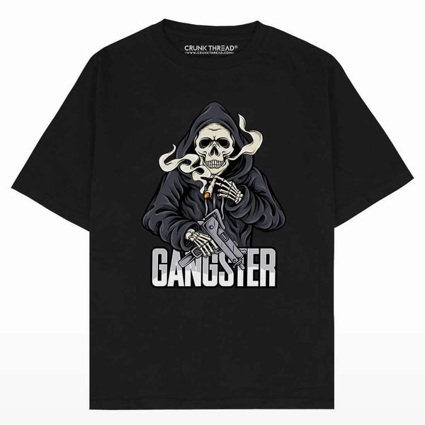 Gangster Graphic Oversized T-shirt - Crunk Thread