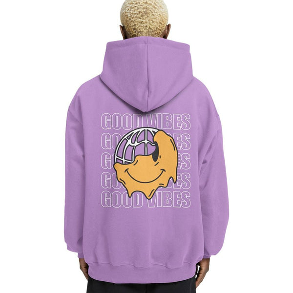 Good Vibes Relaxed Fit Drop Shoulder Hoodie - Crunk Thread