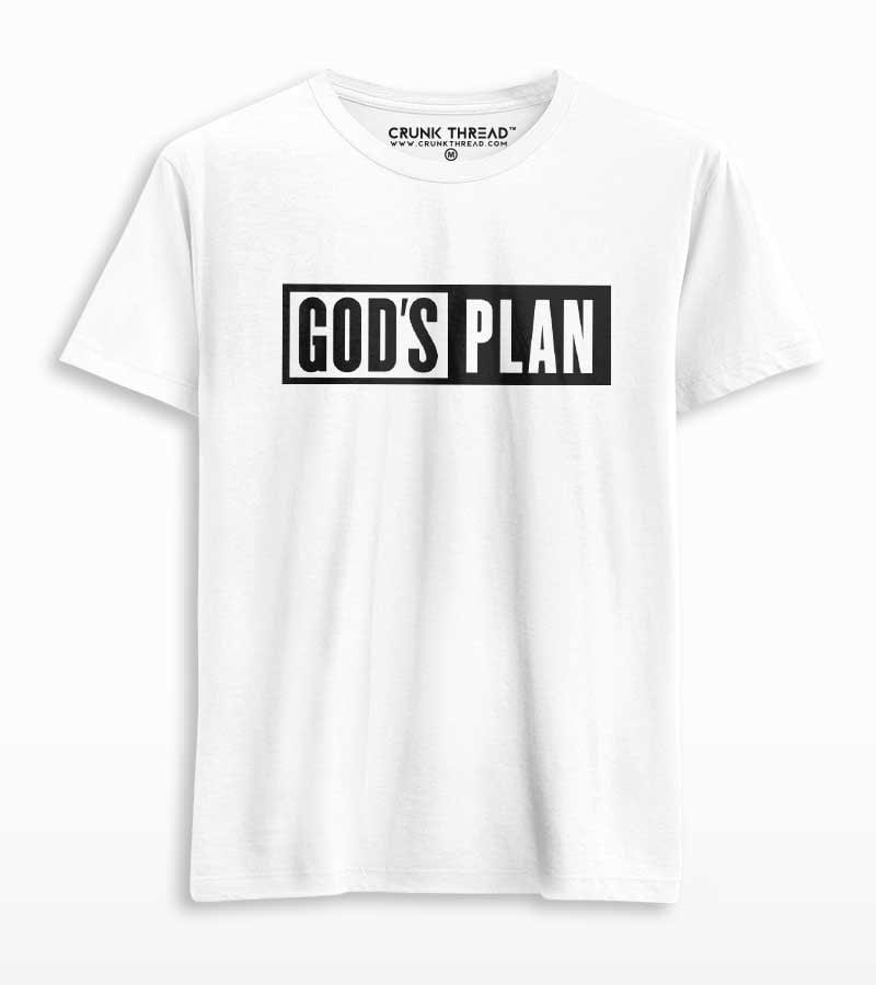 God's Plan Men's Printed T-Shirt - Crunk Thread