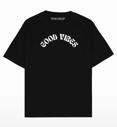 Good Vibes Flower Oversized T-shirt - Crunk Thread