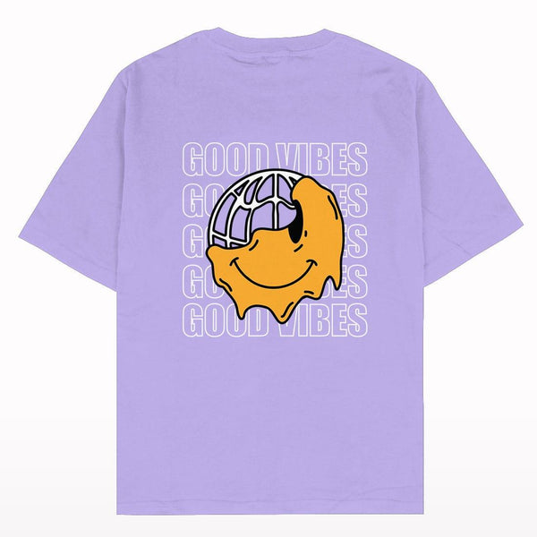 Good Vibes Oversized Lavender T-shirt - Crunk Thread