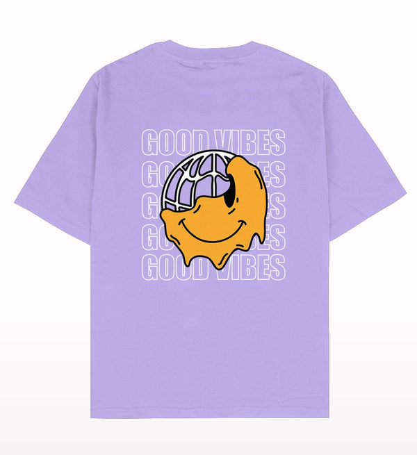 Good Vibes Oversized Lavender T-shirt