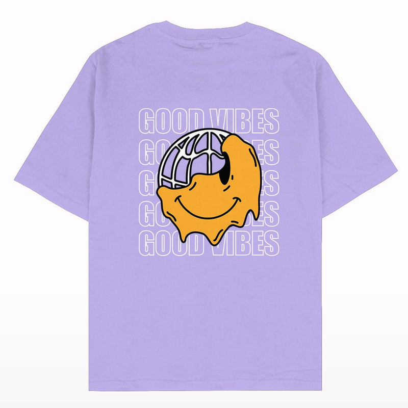 Good Vibes Oversized Lavender T-shirt