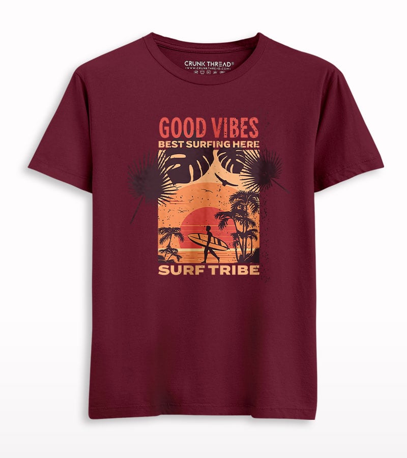 Good Vibes Surf Tribes T-shirt - Crunk Thread