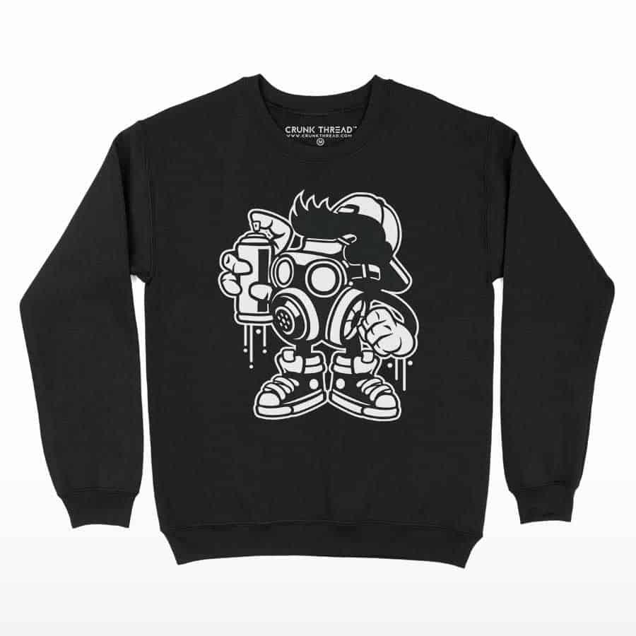 Graffiti Bomber Printed Sweatshirt - Crunk Thread