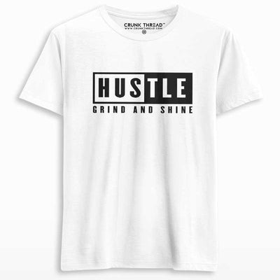 Hustle Grind & Shine Men's Printed T-shirt - Crunk Thread
