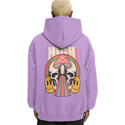 High Relaxed Fit Drop Shoulder Hoodie - Crunk Thread