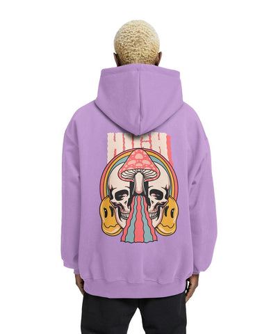 High Relaxed Fit Drop Shoulder Hoodie - Crunk Thread