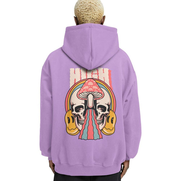 High Relaxed Fit Drop Shoulder Hoodie - Crunk Thread