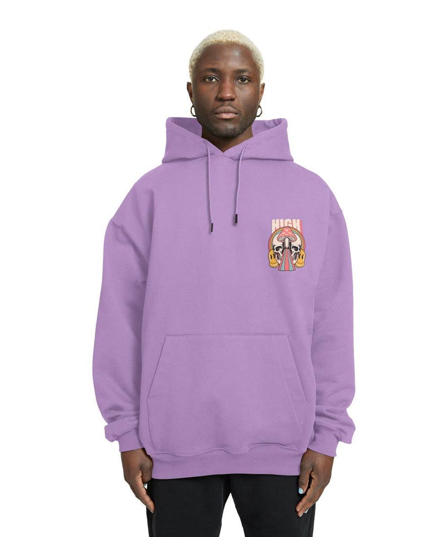 High Relaxed Fit Drop Shoulder Hoodie - Crunk Thread
