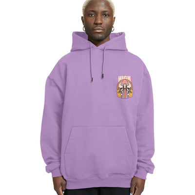 High Relaxed Fit Drop Shoulder Hoodie - Crunk Thread