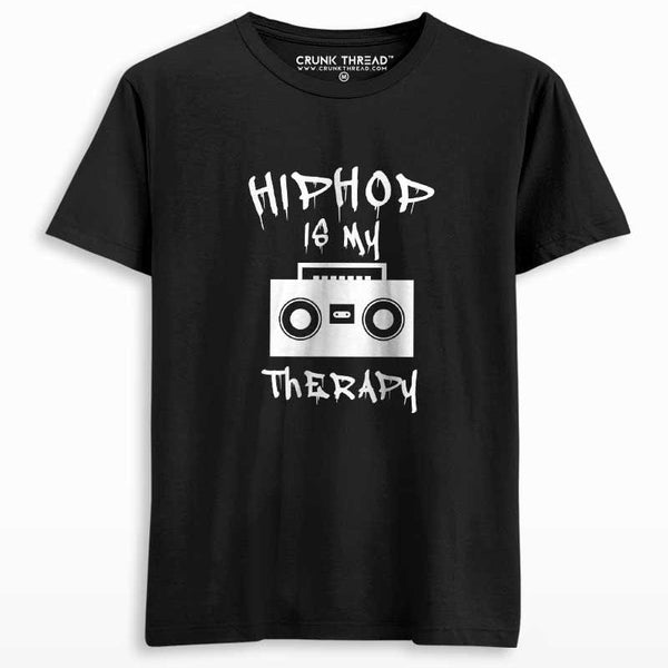 Hip Hop is my therapy Unisex Printed T-shirt - Crunk Thread