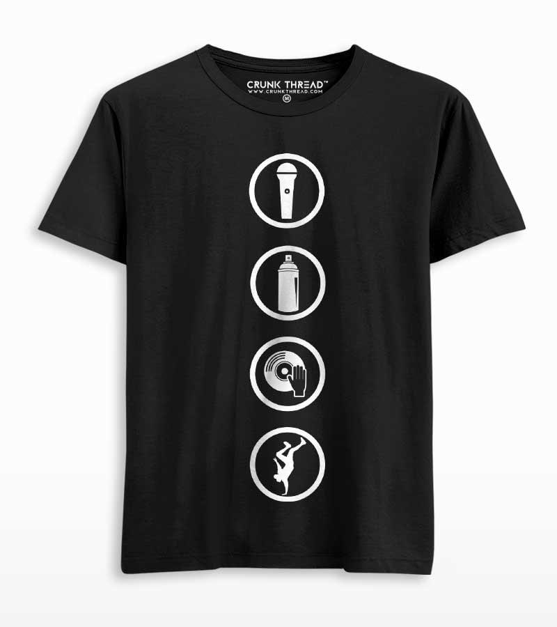Hip Hop Elements T-shirt - Crunk Thread