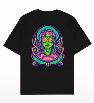 Hippie Alien Oversized T-shirt - Crunk Thread