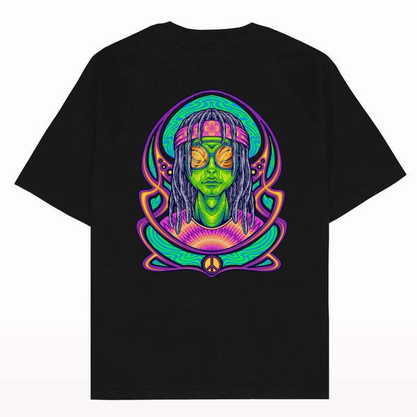 Hippie Alien Oversized T-shirt - Crunk Thread