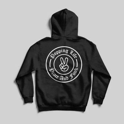 Popping Life Hoodie Front + Back Print - Crunk Thread