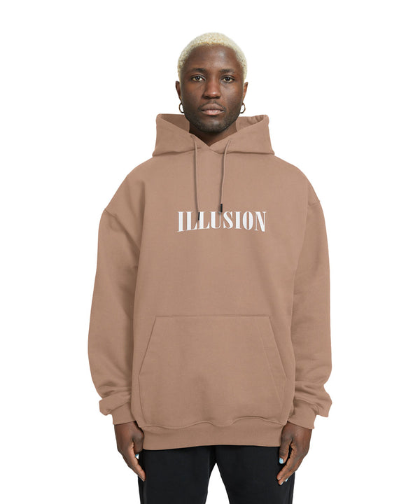 Illusion Graphic Drop Shoulder Relaxed Fit Hoodie