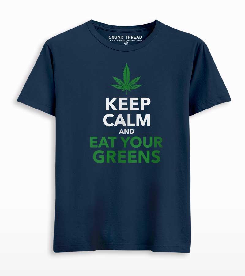 Keep calm & eat your greens T-shirt - Crunk Thread