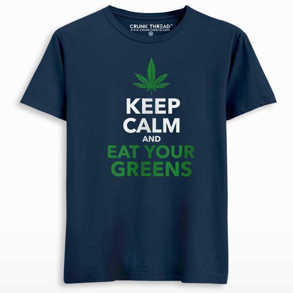 Keep calm & eat your greens T-shirt - Crunk Thread